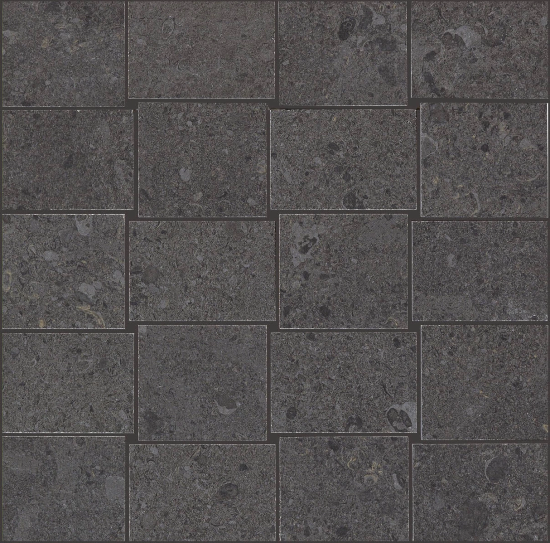 Mystone Gris Fleury Mosaico Nero_1