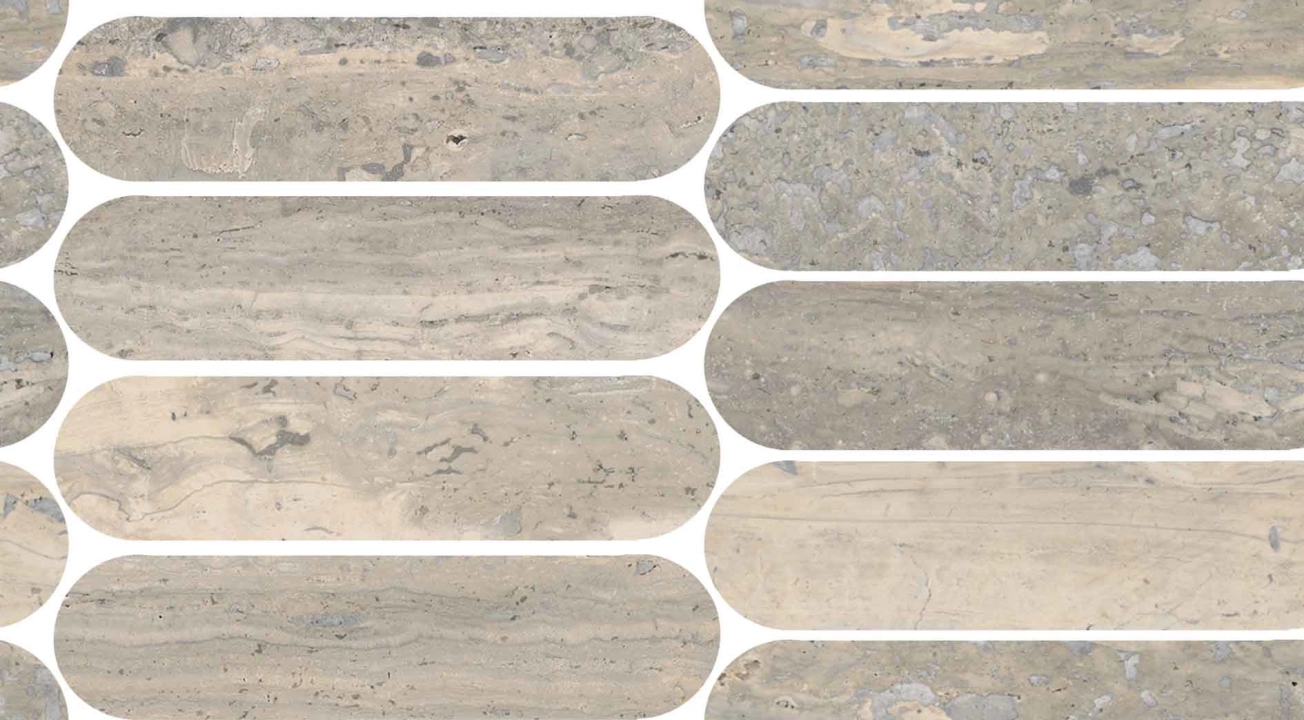 Mystone Travertino Mosaico Ovale Silver_1