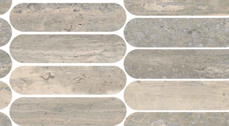 Mystone Travertino Mosaico Ovale Silver_1