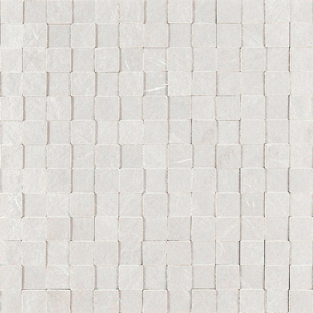 Mystone Lavagna Mosaico 3d Bianco_1
