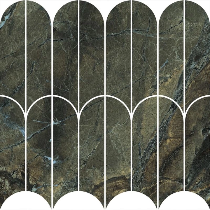 Allmarble Mosaico Ventaglio Verde Borgogna_1