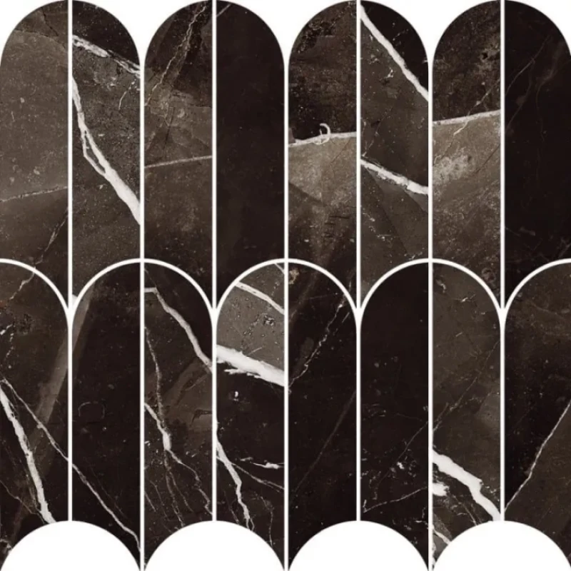 Allmarble Mosaico Ventaglio Calacatta Black_1