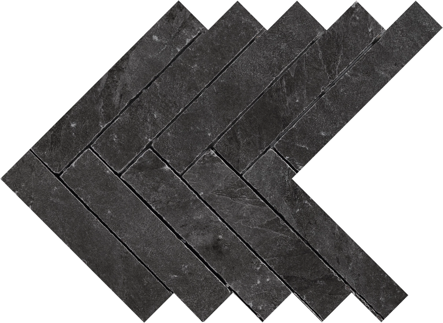 Mystone Ardesia Mosaico Freccia Antracite_1