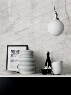 Allmarble Wall Struttura 3d Pavé Statuario_2